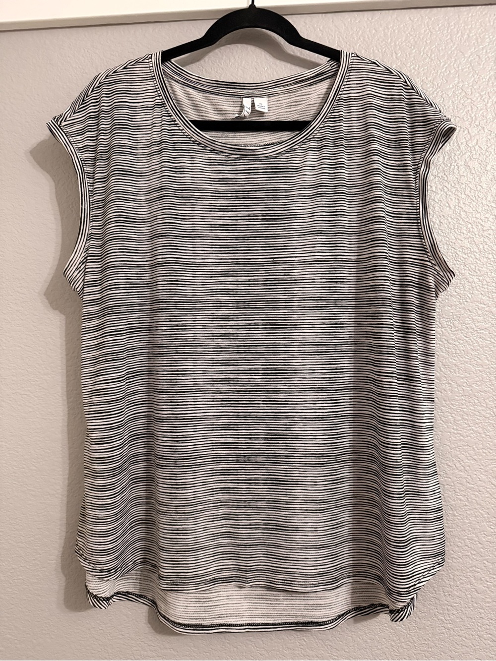 Elle Black & White Striped Tank Top